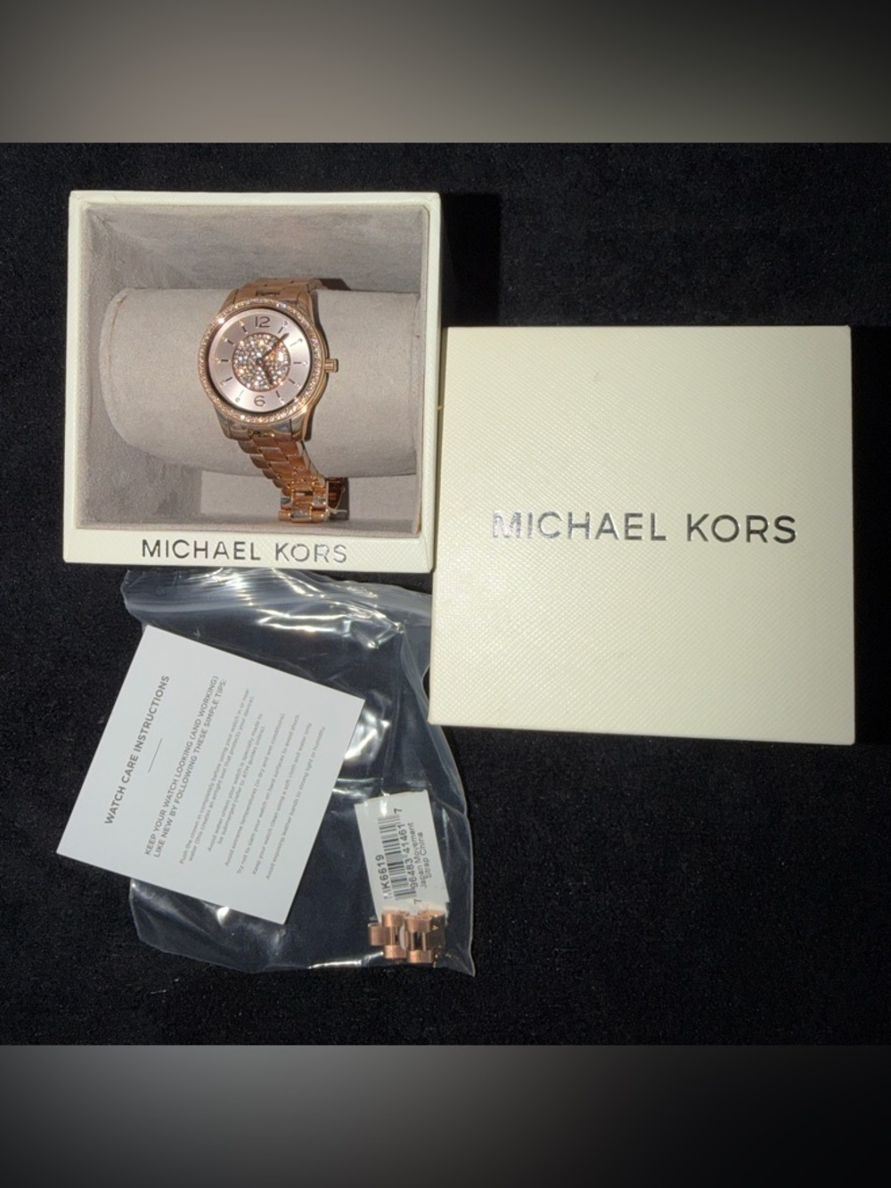 Michael Kors Rose Gold Crystal Dial Bracelet Watch